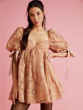 NWT For Love & Lemons Louisa Mini Dress - Size M